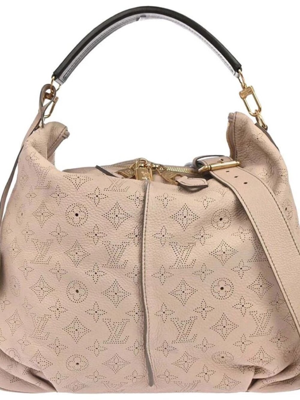 Louis Vuitton Beige Mahina Selene MM 2way Handbag M94275